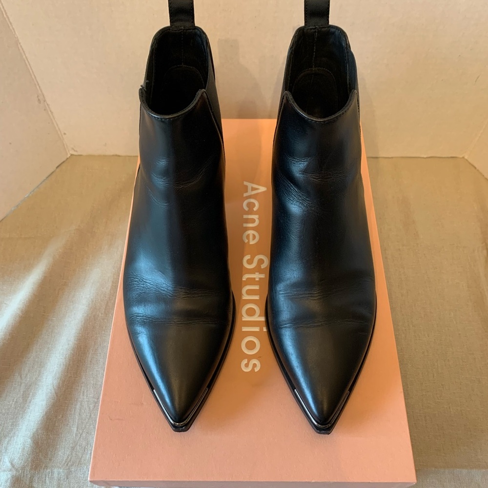 Acne Studios Jensen Boots Black Leather Size 38